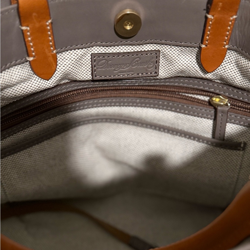 Dooney & Bourke City Flynn Bag in Taupe w/ Brown leather accents - - Picture 5 of 6